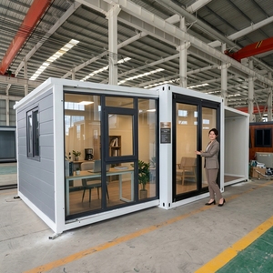 Maison modulaire extensible en acier galvanisé haute résistance, maison-conteneur carrée <span class=keywords><strong>pour</strong></span> bureau, entrepôt - Product Image 1