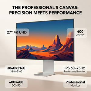 Monitor <span class=keywords><strong>de</strong></span> PC <span class=keywords><strong>de</strong></span> 27 Pulgadas, 3840x2160 4K, Panel <span class=keywords><strong>de</strong></span> 75Hz, Pantalla Delgada para Oficina, Proyectos <span class=keywords><strong>de</strong></span> Visualización en Computadora - Product Image 1