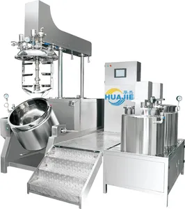 HUAJIE 5L-20000L cosmetic emulsifying tank vacuum homogenizer lab emulsifying mixer