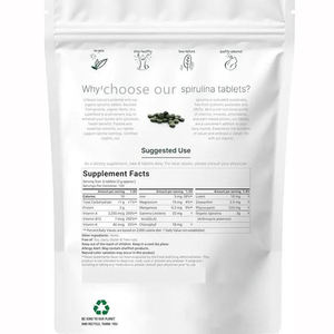 Comprimés de Chlorella et de Spiruline Biologiques OEM, Soutien à la Santé Digestive, Favorise la Digestion, Complément Alimentaire Naturel - Product Image 5