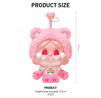 Authentique POP MART CRYBABY X Care Bearss Gobelet en verre avec paille 600ml, Mignon Gobelet à eau de dessin animé, Ornement de bureau, Cadeau de collection