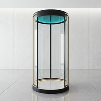 Ascenseur résidentiel de luxe, assemblage complet de la cabine, éclairage LED personnalisé au plafond et pièces détachées pour ascenseur