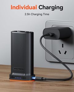 แบตเตอรี่ลิเธียมไอออนแบบชาร์จได้ WOLFBOX MF200 22.2Wh 7.4V ชุดแบตเตอรี่สำรองแบบถอดได้ สำหรับเครื่องเป่าลมแรงดันสูง - Product Image 3