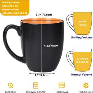 Taza de Café de Cerámica Decorativa al por Mayor con Asa de Corazón, Impresión por Sublimación, Apta para Microondas, Ecológica, 11oz, para Fiestas - Product Image 4