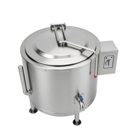 Marmite électrique à double enveloppe en acier inoxydable de haute qualité 135L avec valve de vidange pour cuisine commerciale et restauration