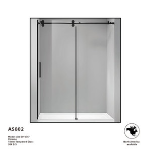 SUMI-puerta de ducha deslizante de vidrio templado, sistema de puerta de ducha sin marco, <span class=keywords><strong>mampara</strong></span> de ducha - Product Image 1