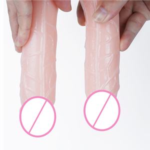 Jouets sexuels réalistes en gelée à double extrémité pour la masturbation lesbienne, gays, lesbiennes, gode réaliste à double extrémité - Product Image 3