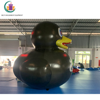 Canard noir gonflable 3mH personnalisé Canard gonflable géant en caoutchouc à vendre Canard gonflable promotionnel