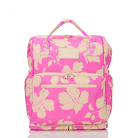 Sac à dos de voyage personnalisé en nylon Ripstop avec impression hawaïenne de fleurs d'hibiscus, fermeture éclair, imperméable, compartiment à chaussures