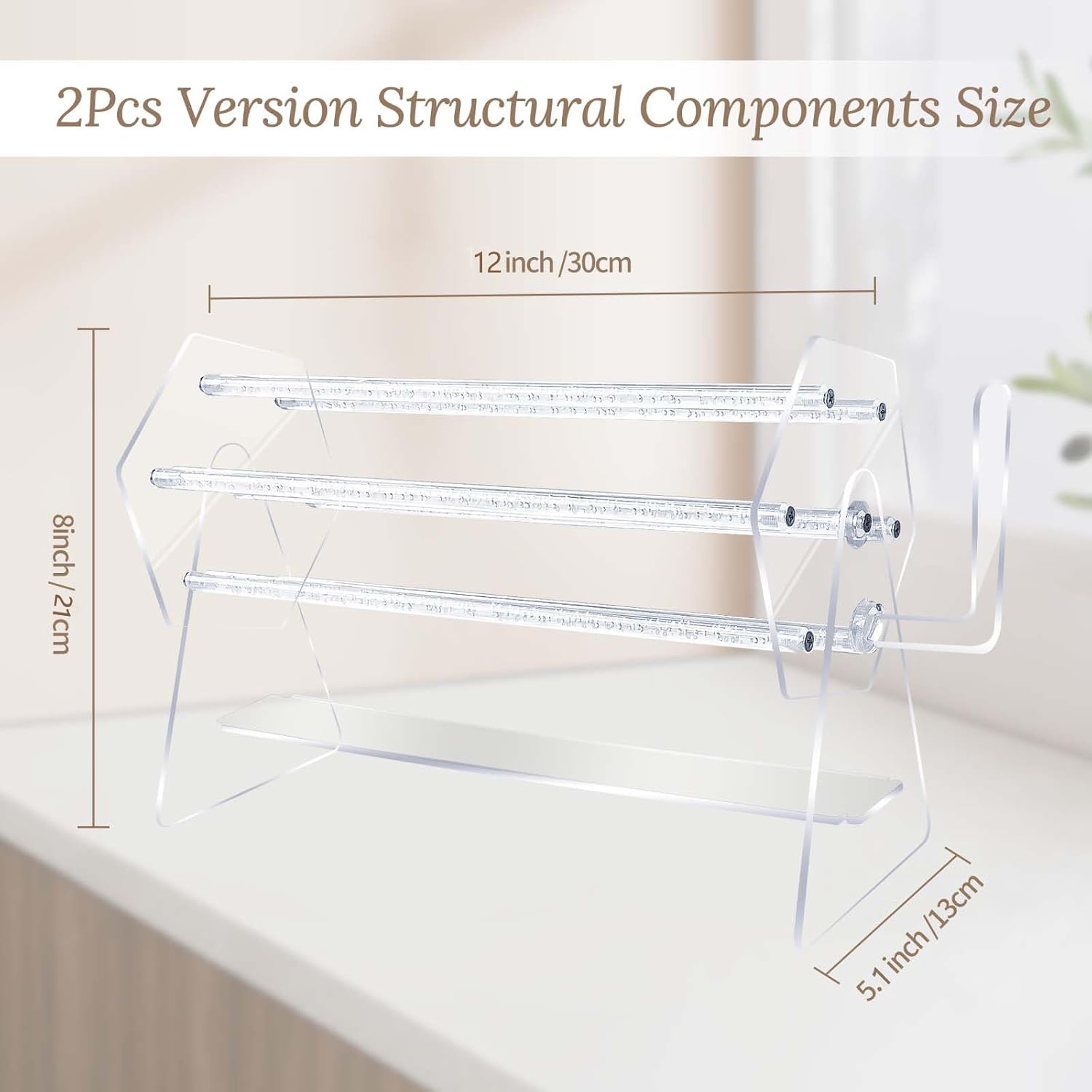 Hair Claw Clip Organizer Acrylic, Hair Clip Organiser 360-Degree Hair Clip Display Stand, Rotating Organiser Case, Hair Accessories Storage For Women And Girls Living Room, Shop, Bedroom - View #11