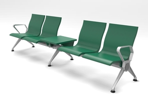 Nouvelle chaise d'attente hospitalière à trois places en polyuréthane (PU) avec structure métallique, chaise d'infusion, siège public pour salle d'attente, chaise d'aéroport - Product Image 6