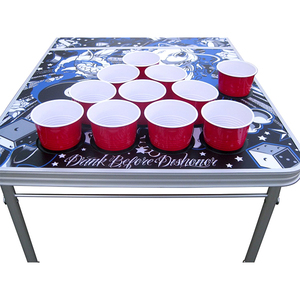 8ft biểu tượng tùy chỉnh ngoài trời Superior có thể gập lại MDF bia Pong trò chơi Bàn dã ngoại Nhôm hàng đầu cho Cắm Trại Dã Ngoại Gấp Kim Loại bảng - Product Image 5