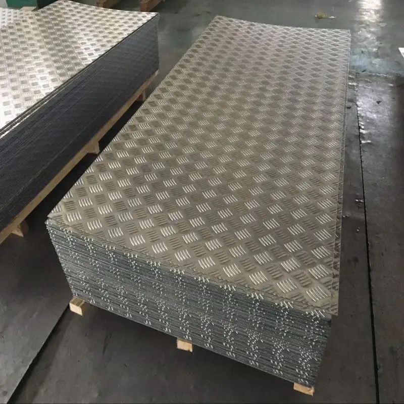 6061 Effen Reliëf Checker Aluminium Plaat Diamant Stucwerk Plaat