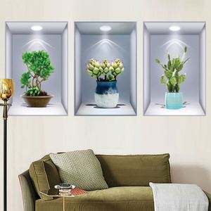 Nouveauté 2024 : Stickers muraux 3D effet fleurs et plantes, cadre photo, pour salon, décoration murale derrière le canapé, autocollants adhésifs - Product Image 3