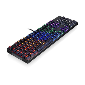 Teclado mecánico para juegos Blue Axis Retro <span class=keywords><strong>Desktop</strong></span> Notebook Keyboard LED Rainbow Usb óptico con cable 104 teclas - Product Image 5