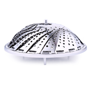Panier <span class=keywords><strong>vapeur</strong></span> pliable en acier inoxydable pour la cuisson des aliments, outil de cuisine extensible en maille pour légumes - Product Image 1