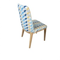 Chaise de salle à manger de style nordique avec assise et dossier rembourrés pour café, restaurant, événement, support personnalisé