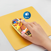 Souris sans fil double mode 2,4 G+ avec rétroéclairage RVB, design de souris mignon en 3D, ergonomique, fournie directement par l'usine