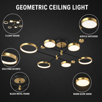 Lustre suspendu nordique en fer et acrylique, design minimaliste moderne et créatif, lampes de plafond LED pour salon, chambre à coucher, bureau, salle à manger