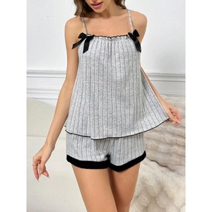 Stylish Suspender Short Underwear Female Pajamas Soft Skin Friendly Loungewear Daily Indoor Outdoor Casual Nightwear - Product Image 4