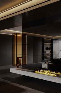 Matte Black Modern Style Cabinets Solid Wood With Lacquer for Kitchen with Island & Faucet - Product Image 2