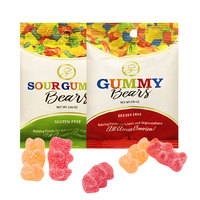 Certificat Halal Usine en vrac différentes formes gommeux aigre et doux bonbons doux gelée aromatisée fruitée bonbons mous