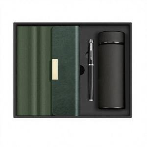 Promotional <b>Unique</b> Corporate Gift Set PU Leather Embossed Logo Printed Notebook Water Bottle Gift Box for Executives - Product Image 1