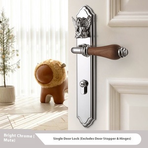 BAGB Novo Estilo Chinês Quarto Interior Magnético Silencioso Duplo Door Lock Noz Moderna Madeira Maciça Casa Anjo para Villa ou Hotel - Product Image 6