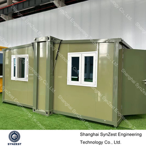 Synzest 3X Maison préfabriquée moderne pliable, résistance aux tremblements de terre de niveau 8, surface au sol de 27,5 mètres carrés, appartement extérieur, atelier - Product Image 1