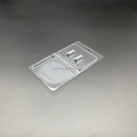 Boîte d'emballage en plastique PET transparent jetable en gros pour 2 capsules de pilules et préservatifs 00 #