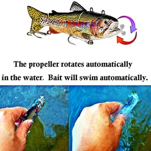 Leurre <span class=keywords><strong>de</strong></span> pêche électrique automatique articulé 9cm 13cm, rechargeable par USB, avec LED, pour la pêche au bar et aux poissons prédateurs - Product Image 4