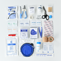 Trousse de premiers secours en PET en gros, équipement de survie médical léger, étanche, pour secours et hémostase, accessoires réutilisables