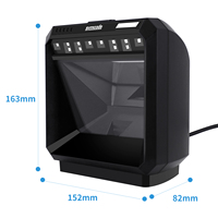 Symcode MJ-4300, Escáner de Código de Barras 1D/2D de Escritorio, Cableado, Interfaz USB, Sensor CMOS, LED Rojo, Lector de Códigos QR, Plano, Negro, 1 Año de Garantía