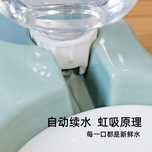 Dini Distributeur d'eau automatique en plastique pour animaux de compagnie avec distributeur intégré pour chats et chiens, design antidérapant - Product Image 2