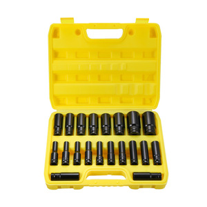 <b>Socket</b> Set 1/2 In Drive Carbon Steel Black Oxide Industrial Grade Ball Hex Automotive Repair Tool Kit - Product Image 1