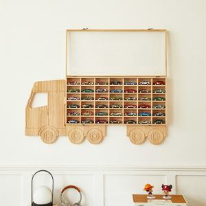 ชั้นวางของในรถยนต์แบบไม้จริงหลายช่อง ชั้นวางของติดผนังสำหรับเก็บของเล่น ชั้นวางของหลายชั้นสำหรับโชว์โมเดล กล่องสุ่ม Dumex ชั้นวางของแบบไม่ทอ - Product Image 3
