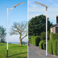 Farola Solar Todo en Uno de Alta Luminosidad, Lámpara Solar LED para Exteriores, IP65 Impermeable, para Carreteras, Jardines y Estacionamientos