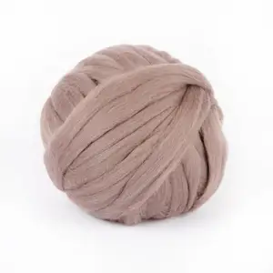 Thick Merino Wool Yarn Wool Roving Big Knitting Yarn Chunky Knitted Hand Arm Knitting Bulky Blanket