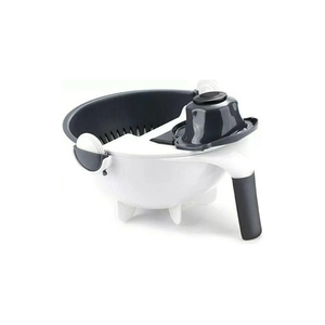 Accessoires de cuisine, outil de préparation alimentaire multifonctionnel, hachoir à légumes 9 en 1, râpe à légumes manuelle avec panier de drainage - Product Image 1