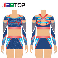 Prix usine OEM Conception sublimée Offre Spéciale Uniformes de pom-pom girl à manches longues Cheer Sports Team Wear