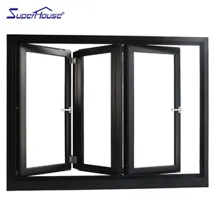 Superhouse Manufacturer House Aluminium Aluminium Windows Bi-folding Jendela untuk Rumah Prefab dengan Harga Murah