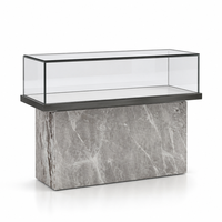 Vitrine de luxe sur mesure en aluminium pour bijouterie avec éclairage LED et verre ultra-transparent pour centre commercial