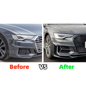 สำหรับ Audi A6 C8 S6 2019-2022 สปอร์ต S-Line กันชนหน้ารถยนต์ กรอบไฟตัดหมอก ฝาครอบตะแกรงไฟตัดหมอก อุปกรณ์ตกแต่งรถยนต์ - Product Image 3
