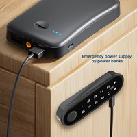 Qidots Nouvelles Fonctions Serrure de Cabinet Numérique Intelligente Serrure de Meuble à Empreintes Digitales avec Clavier Tactile Carte IC Intelligente avec Application Tuya