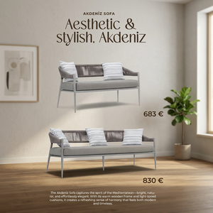 Conjunto de Sofás Modernos para Jardín, Tejido de Cuerda, Resistentes al Agua, con Estructura de Aluminio, Asientos Acolchados, Muebles para Hoteles y Restaurantes - Product Image 3