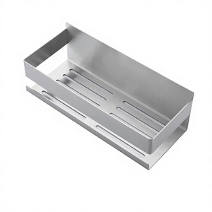 BX No Drill Bathroom <strong>Shelving</strong> with Drain Sink Stainless Steel Wall Hanging <strong>Shower</strong> Stand for Garage Use - Product Image 5