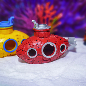 水槽水族館ヴィンテージ潜水艦アクアスケープオーナメント工芸品水族館樹脂装飾 - Product Image 4