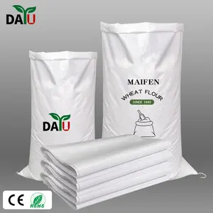 CE certified Empty 25kg 50kg plastic packaging PP woven sack polypropylene bag for flour corn maize grain rice seed feed