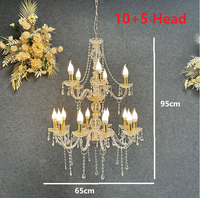 Lustre de mariage en acrylique or et argent, décoration de plafond pour scène de cérémonie, luminaire suspendu pour fête et mariage