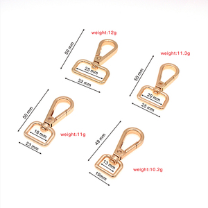 Hot Sales Zinc Alloy <span class=keywords><strong>Snap</strong></span> Ganchos Swivel Eye Trigger Clips Metal Buckles Couro Bagagem Bag Keychain Dog Collar Lobster Clasps - Product Image 5